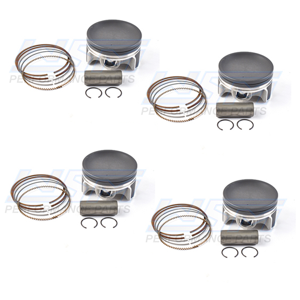 Set of 4 - WSM Yamaha SVHO 1.8L Piston Kit, STD 8.5:1