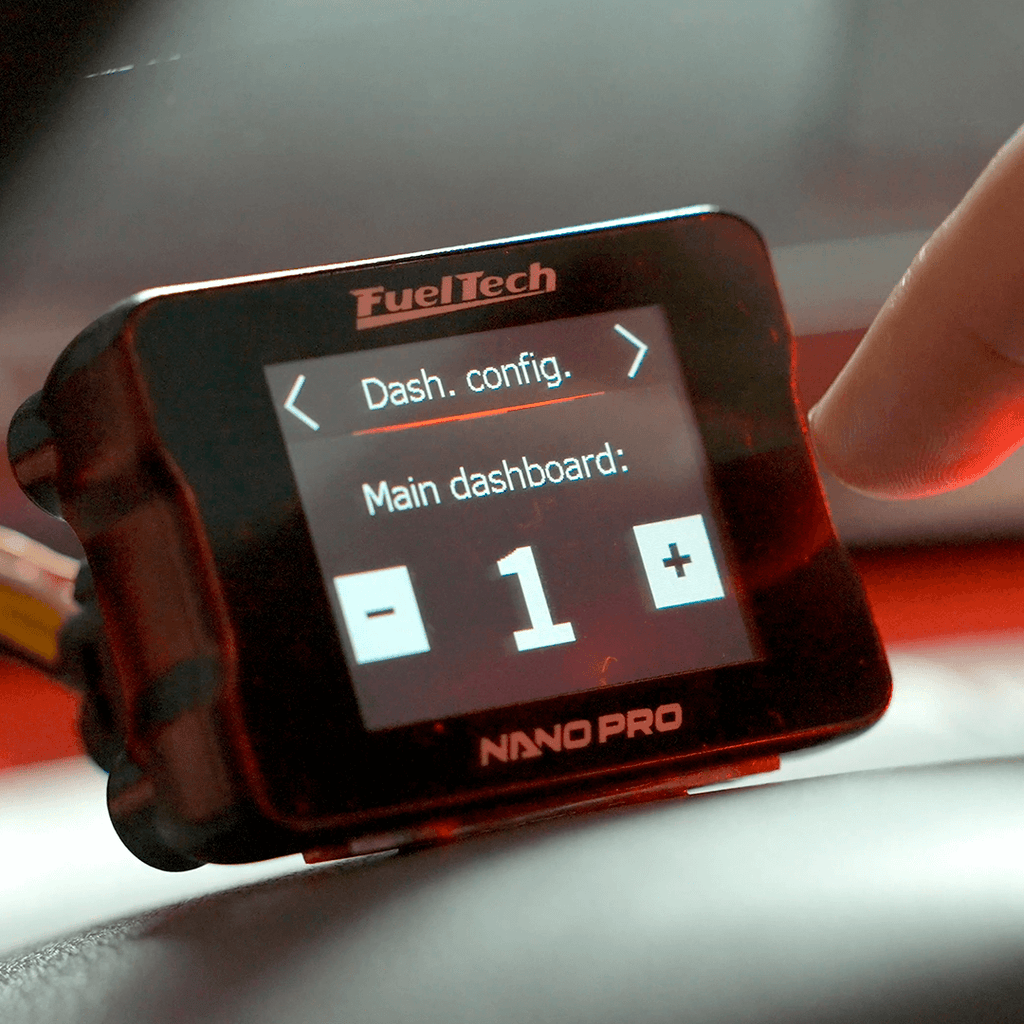 FuelTech NanoPro Wideband Air/Fuel Ratio Gauge with 15-ft Bosch Harness and 4.9 O2 Sensor