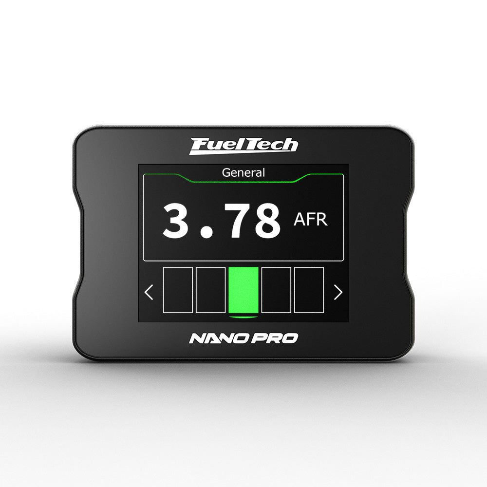 FuelTech NanoPro Wideband Air/Fuel Ratio Gauge with 15-ft Bosch Harness and 4.9 O2 Sensor