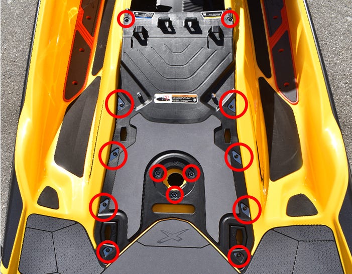 Riva Sea-Doo 2018+ RXT/GTX, 2021+ RXP & 2020+ GTR/GTI Engine Service Cover Washer Upgrade Kit